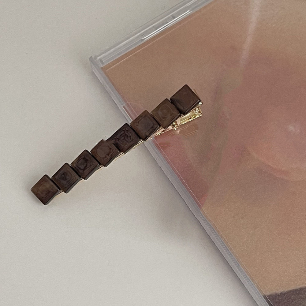 Wholesale Small Square Pattern Acetate Hair Clips