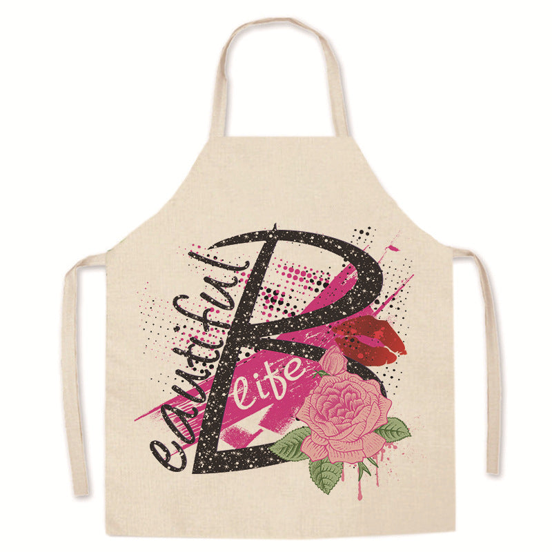 Wholesale Lipstick Red Lip Print Apron Fashion Encrypted Linen Apron