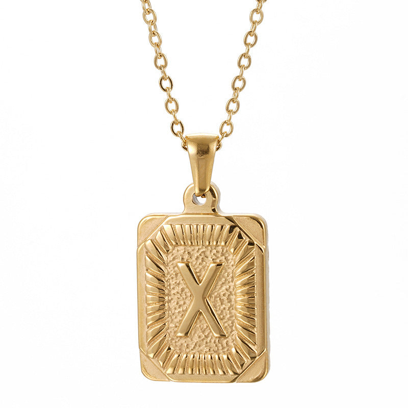 Wholesale Brand Letter Pendant Gold Plated Necklaces