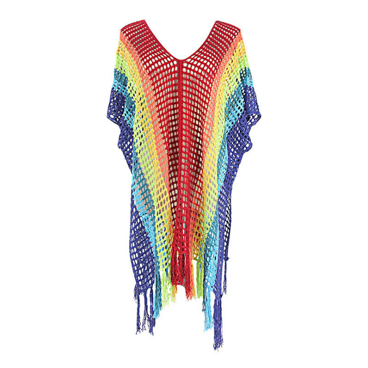 Wholesale Polyester Knit Rainbow Swimwear