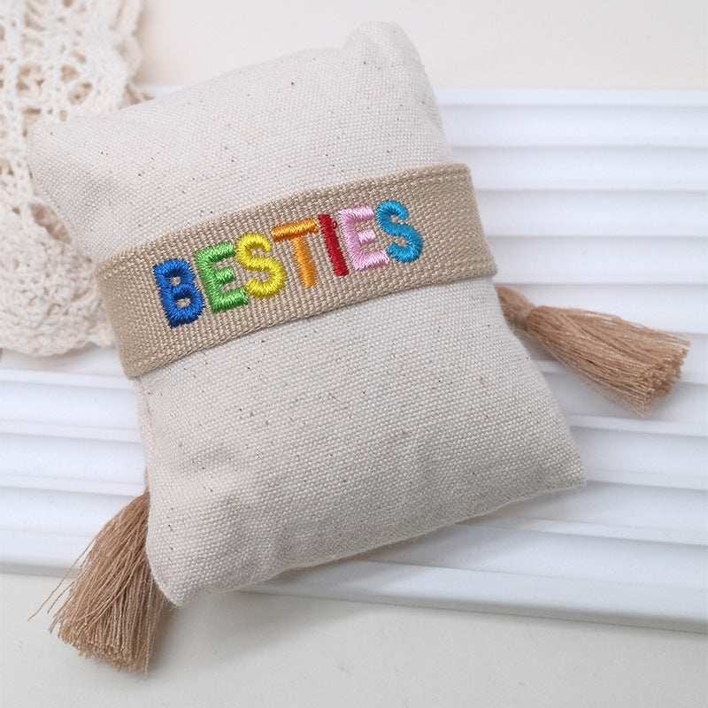 Wholesale Cord Letter Woven Tassel Bracelet