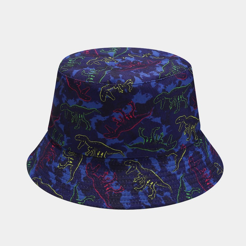 Wholesale Cotton Cartoon Dinosaur Pattern Bucket Hat