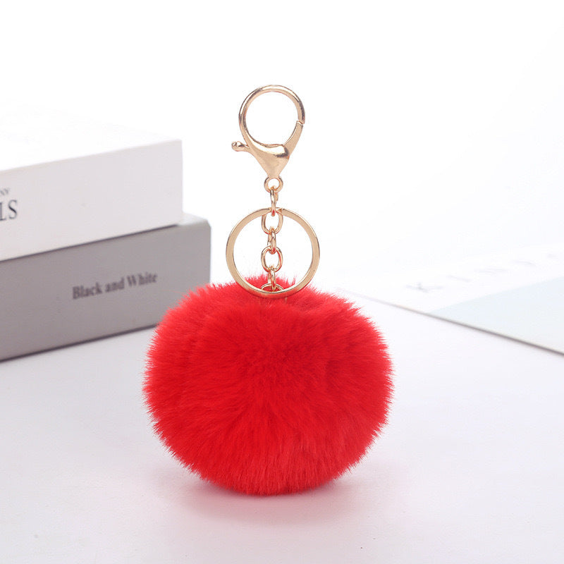 Wholesale Imitation rabbit fur ball keychain