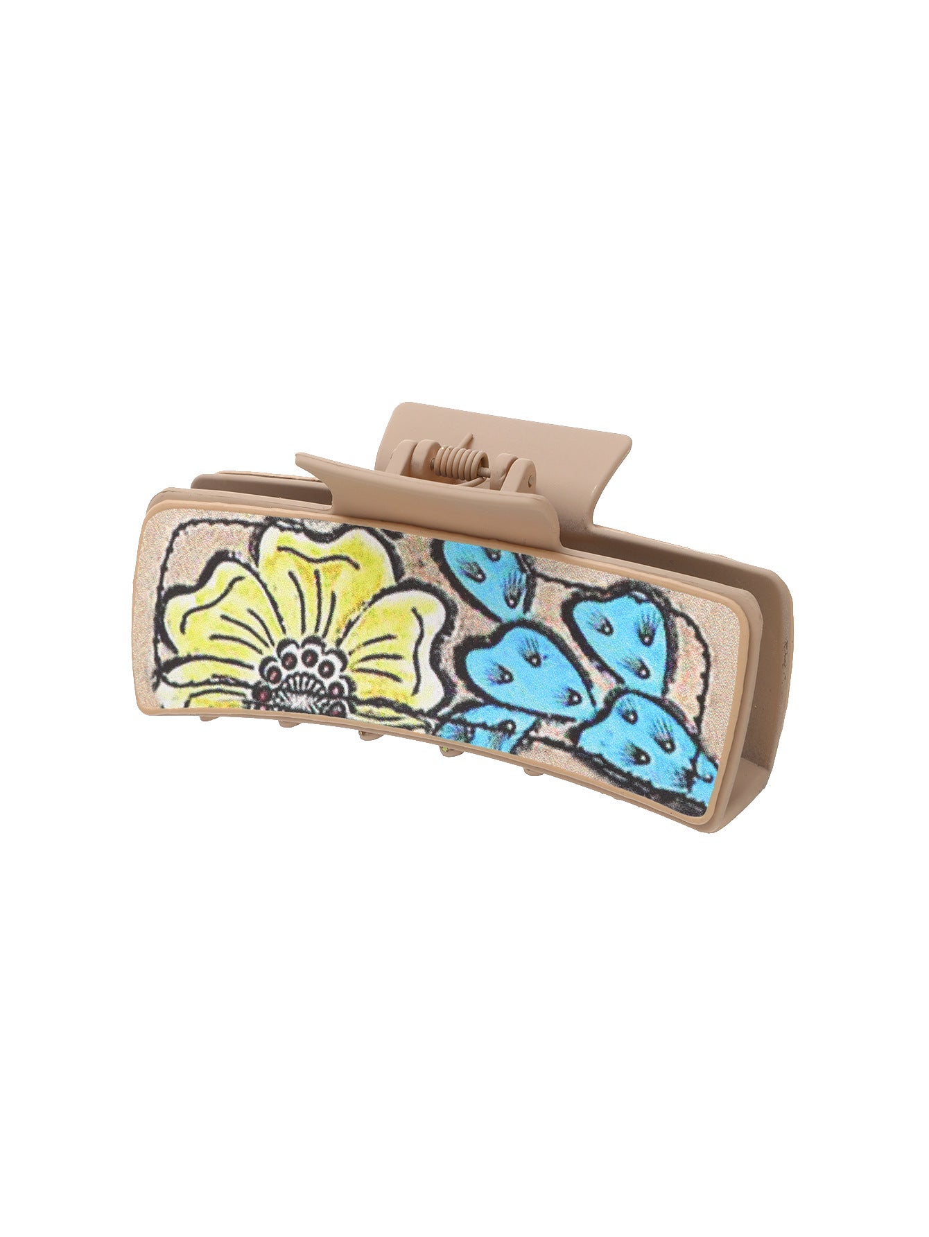 Wholesale Western Style Cactus Sunflower Leather Hair Clips