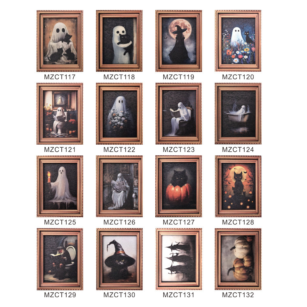 Wholesale vintage photo frame magnetic wooden poster fridge magnets