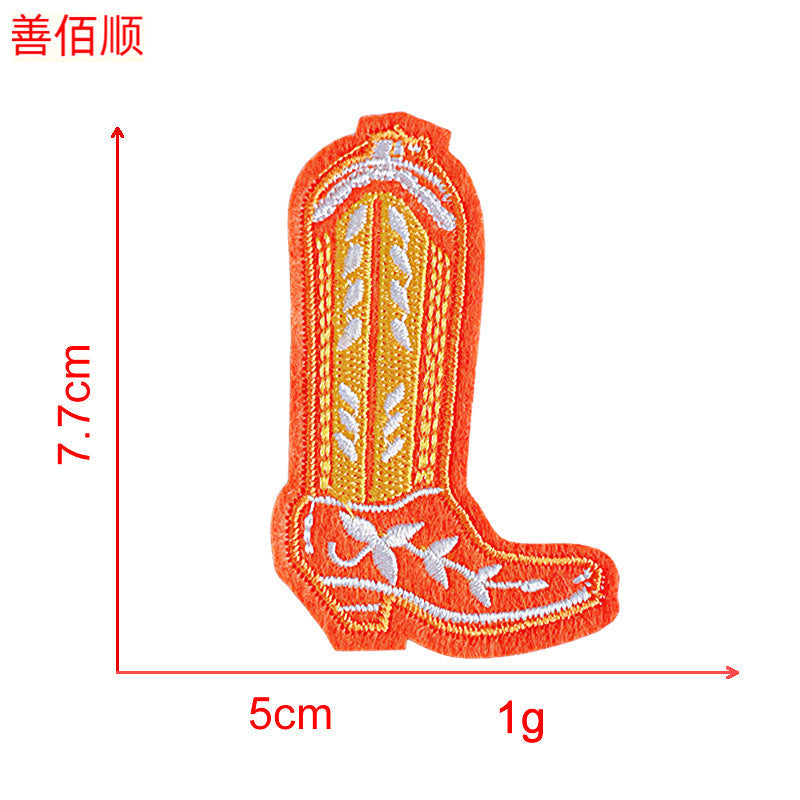 Wholesale 5pcs Shoes Cloth Patch Non-woven Fabric Sewing Boots Jeans Personalized Decoration Patch FS
