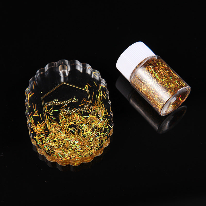 Wholesale Laser Gold, Silver Onion Strips, Nail Glitter, Silver Wire, Gold Wire DIY Handmade Materials, Drip Glue Decorative Fillers