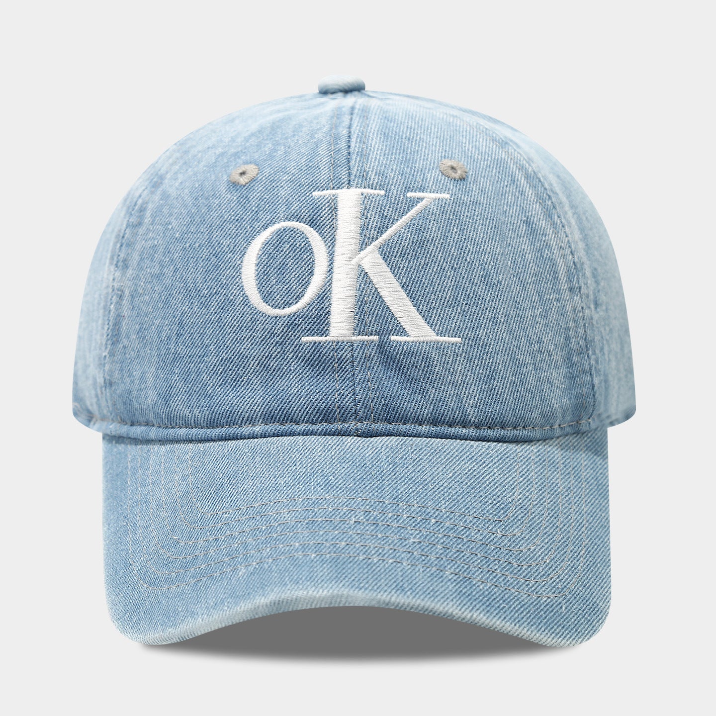 New Classic Ok Letter Hat Embroidered Adjustable Baseball Cap