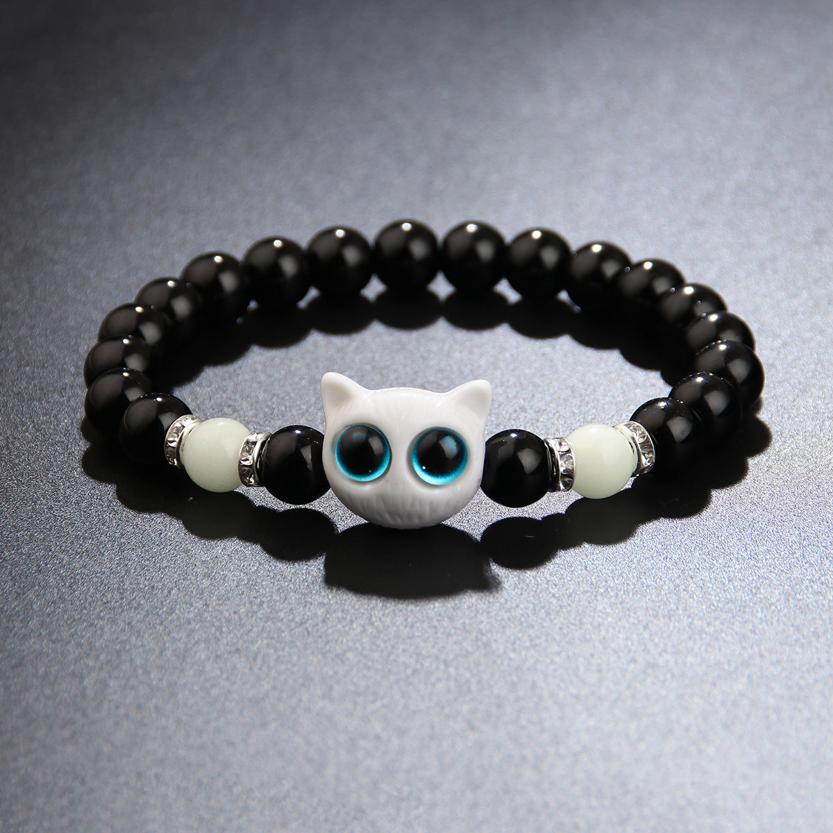 Wholesale Luminous cute cat necklace bracelet couple bracelet gift