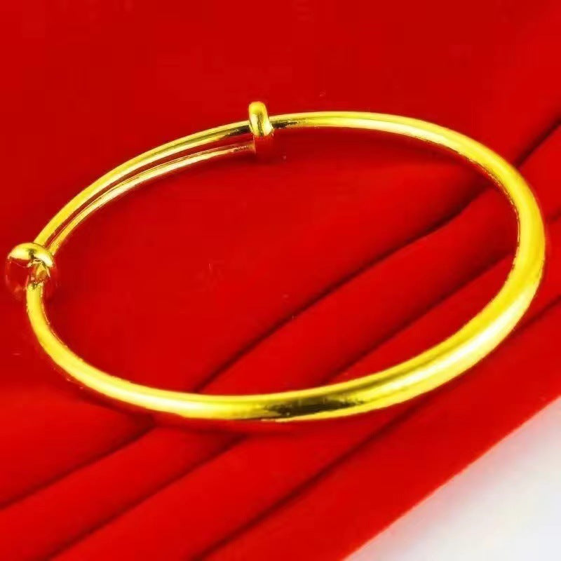 Wholesale Vietnam Shajin Round Belly Brass Glossy Gold Plated Bracelet