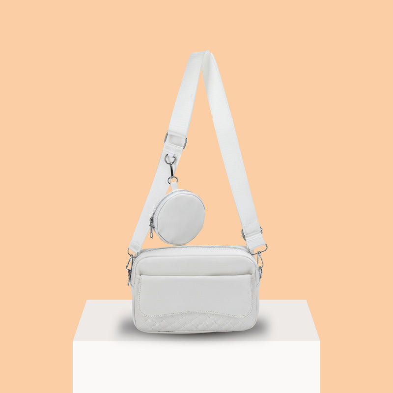 Wholesale Pu Lozenge Embroidery Thread Set Suit Messenger Bag