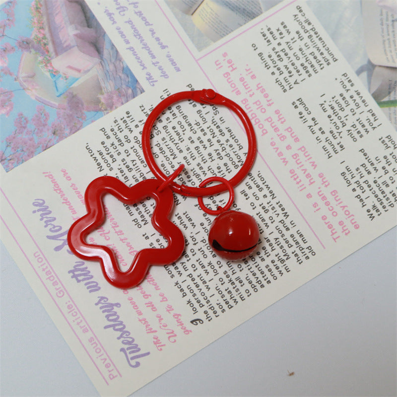 Wholesale Acrylic colorful five-pointed star key chain