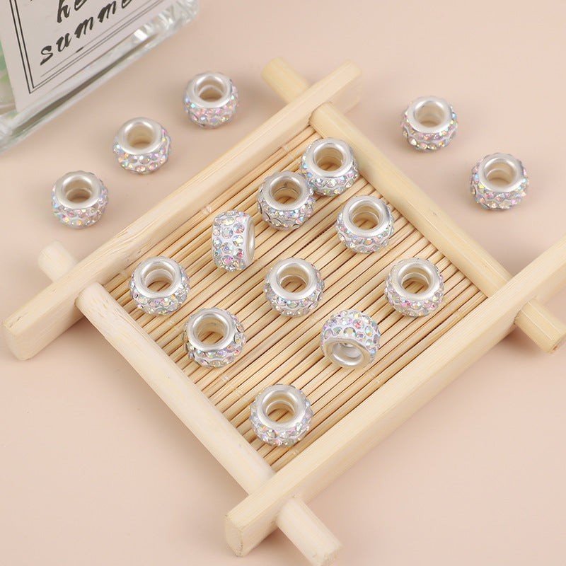 Wholesale 12mm Pandora Clay DIY Rhinestones Beads 100PCS