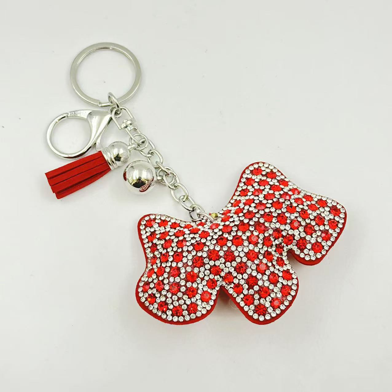 Wholesale  creative cute diamond-studded puppy keychain