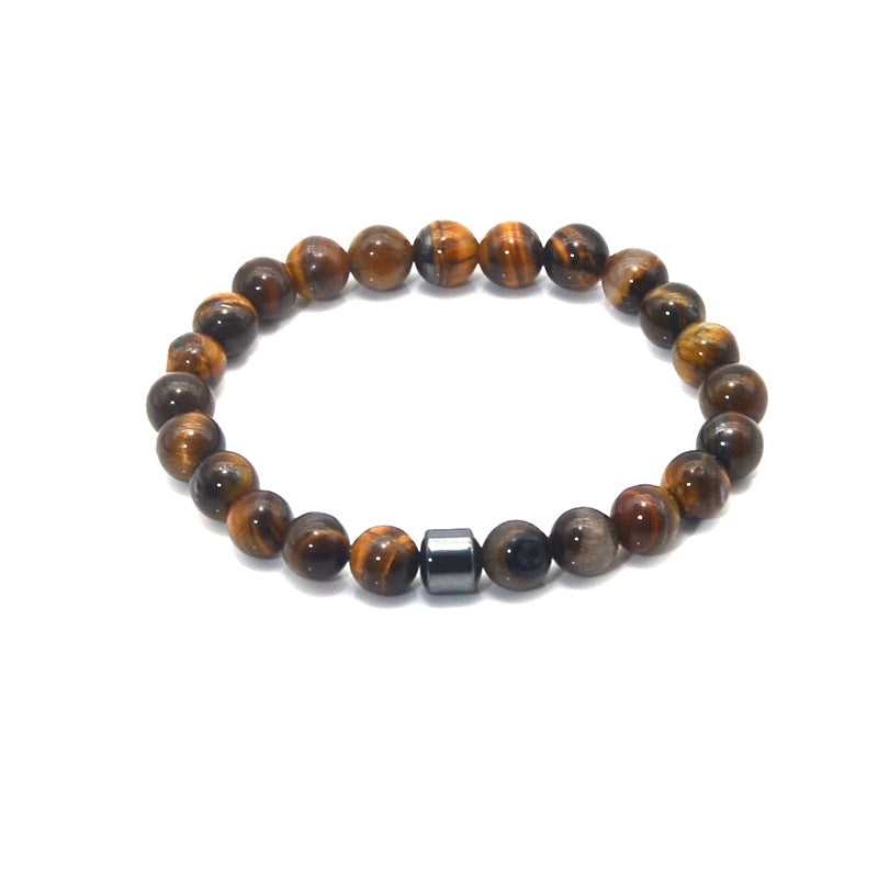 Wholesale Natural Lava Stone Glass Bracelet