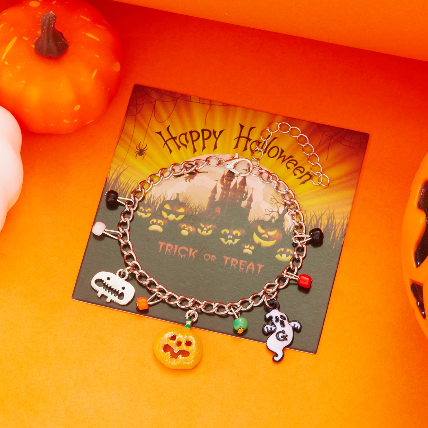 Wholesale  Cartoon Funny Pumpkin Ghost Bracelet