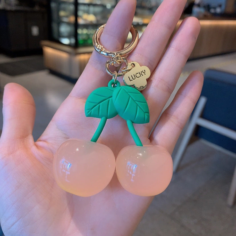Wholesale Resin Fruit Cherry Keychain