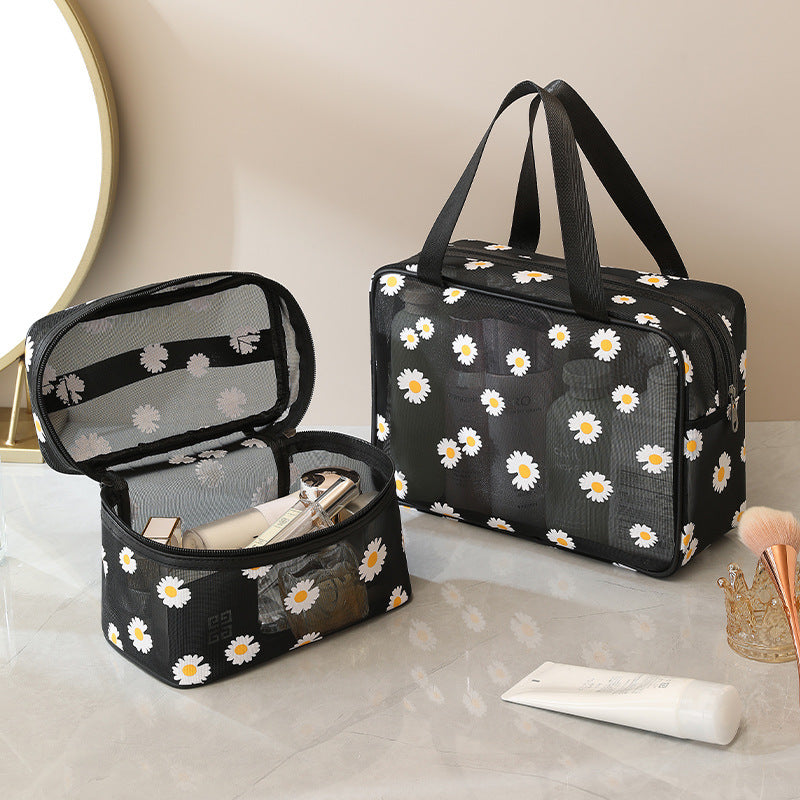 Wholesale Daisy Mesh Breathable Toiletry Bag