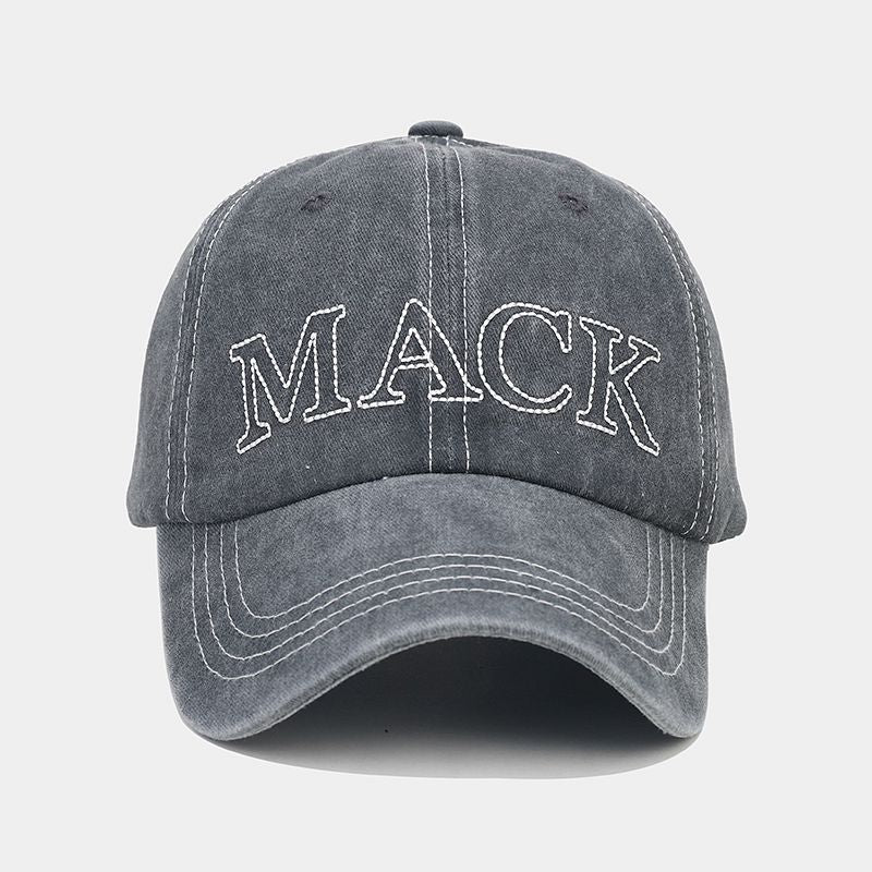 Wholesale Washed Cotton Topstitch Embroidered Letters Baseball Cap