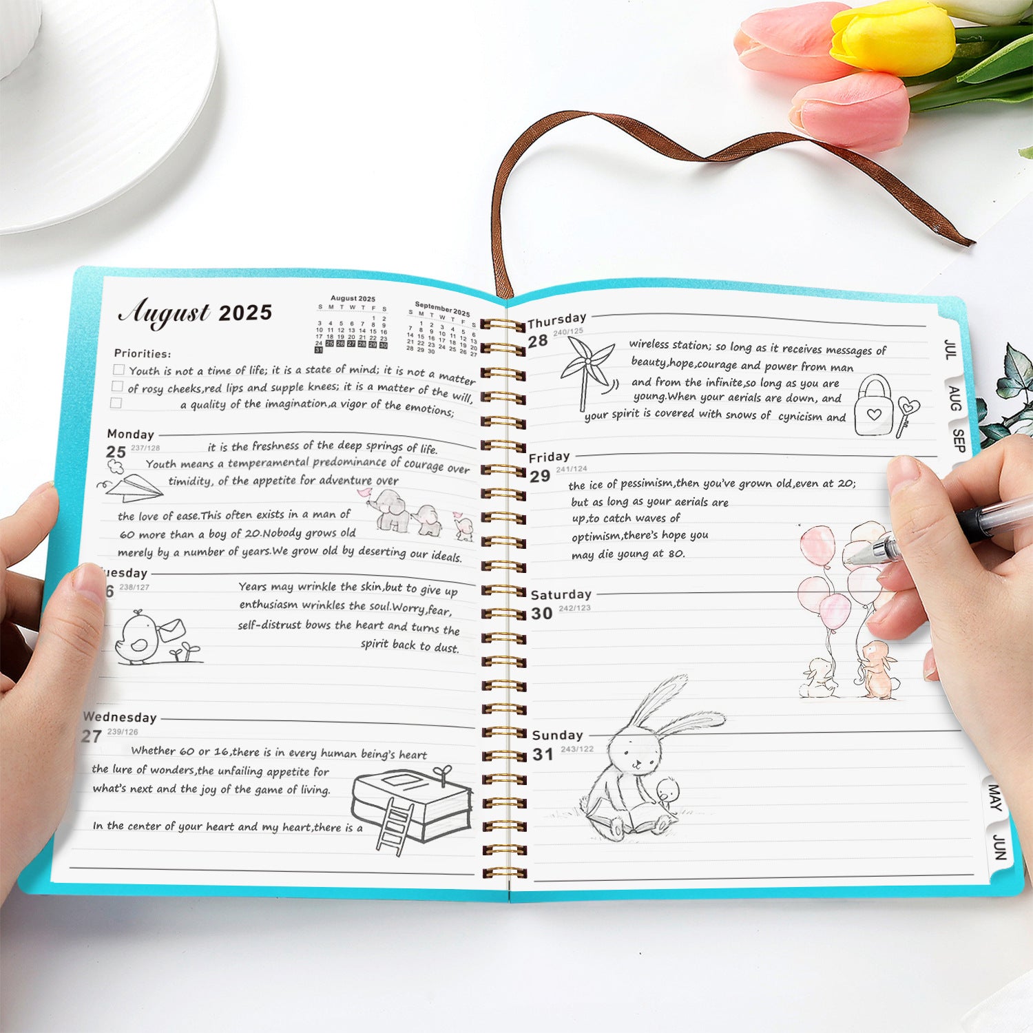 Wholesale notebook a5 coil English plan work book