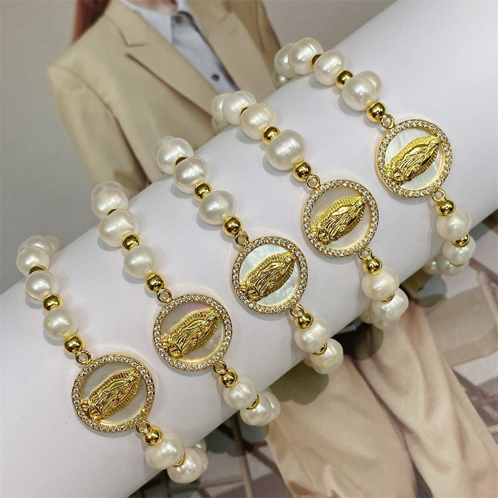 Wholesale Natural Shell Pearls Bracelet