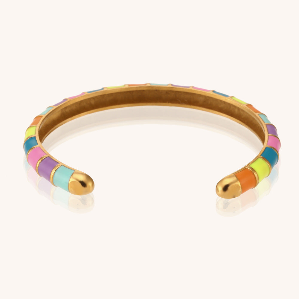 Brazalete de oro de acero inoxidable abierto al por mayor