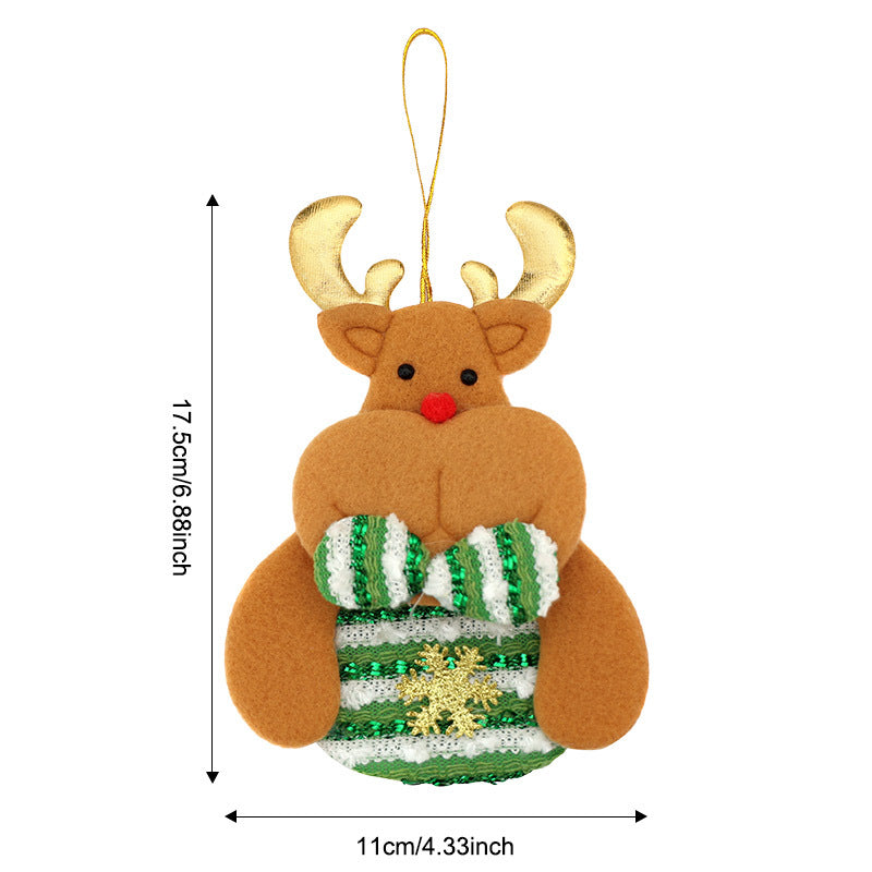 Wholesale Christmas striped decorative pendants