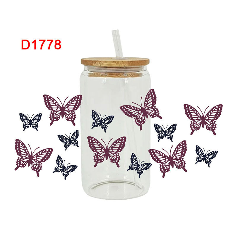 Wholesale cartoon printed cup stickers crystal logo