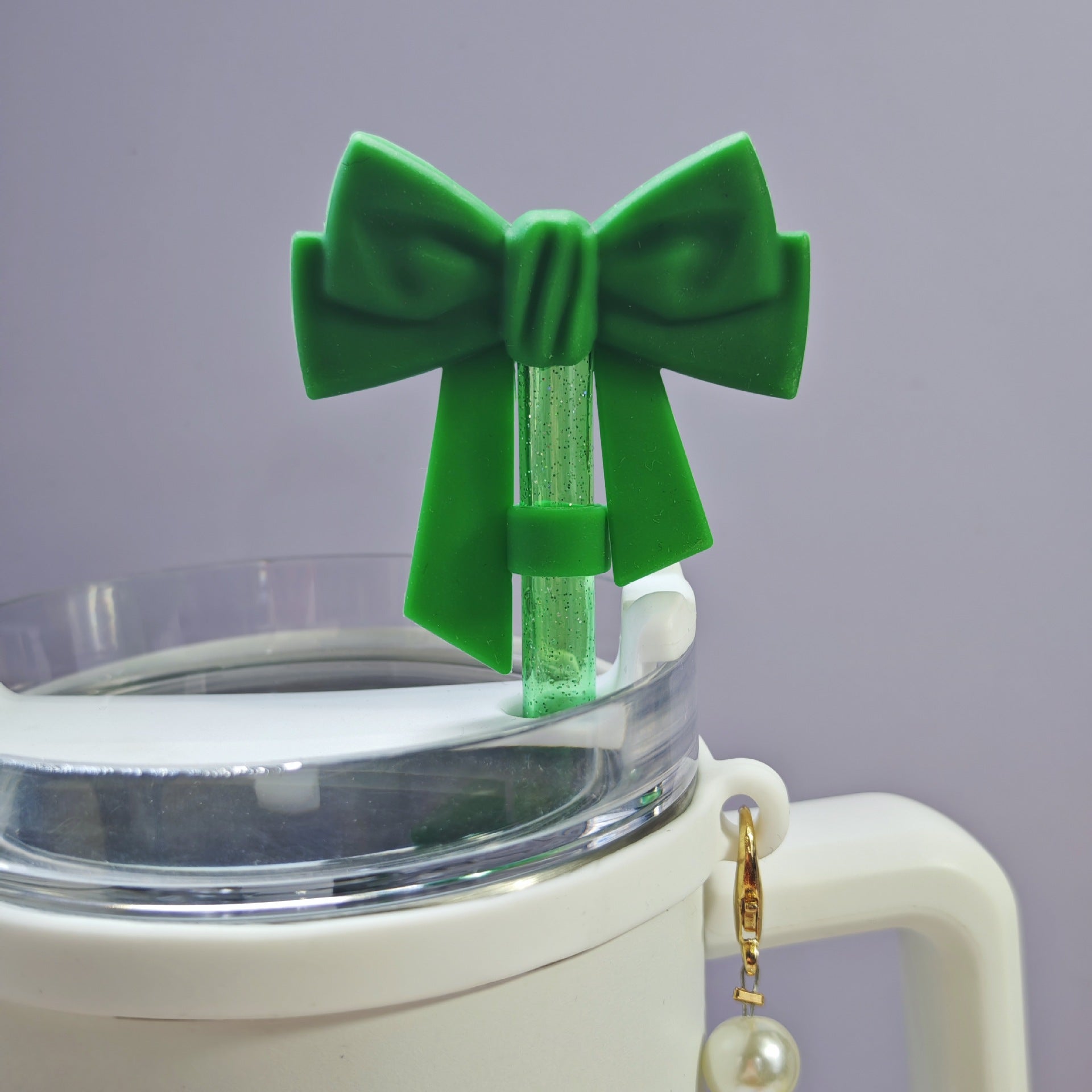 Wholesale 10pcs Food grade silicone straw cap bow 10mm straw dust plug