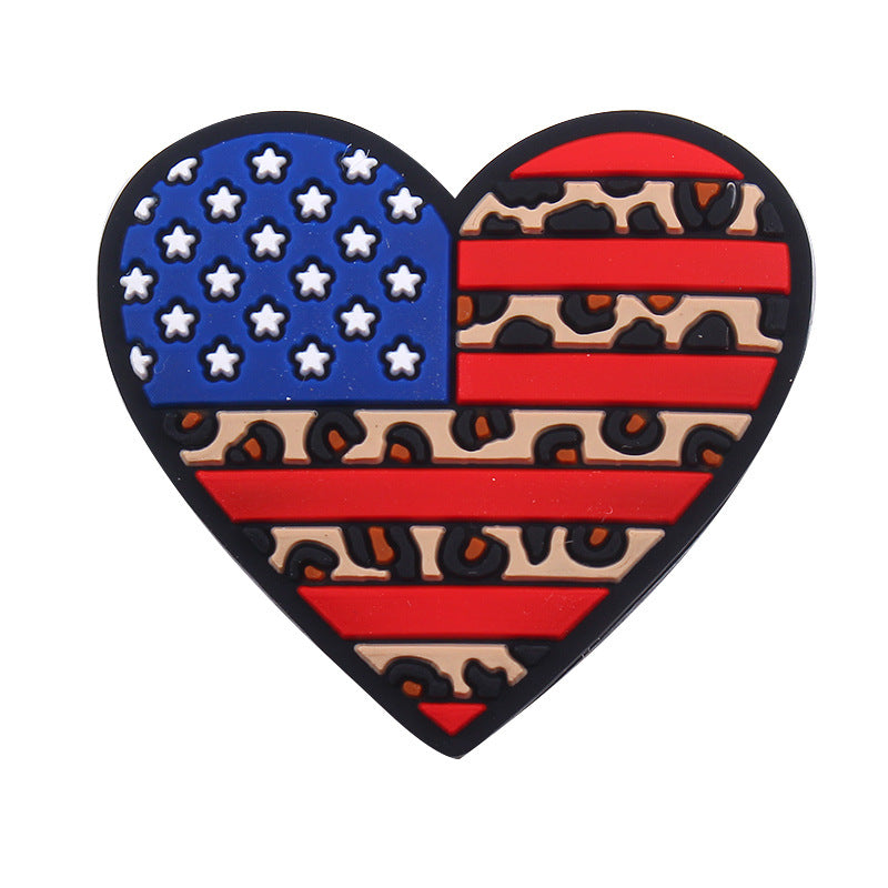 Wholesale of 3PCS/PACK American Independence Day Silicone Beads