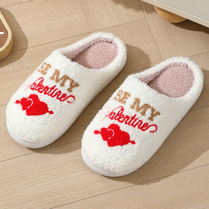 Wholesale Valentine's Day Winter Soft Soled Cotton Slippers