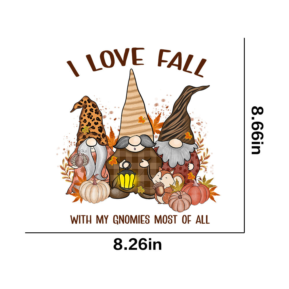 Wholesale 10pcs/pack Golden Autumn Pumpkin T-shirt Thermal Transfer Hot Stamping