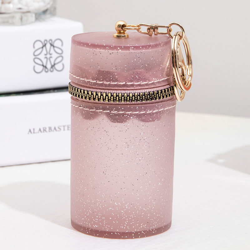 Wholesale PVC Candy Color Lipstick Storage Keychain