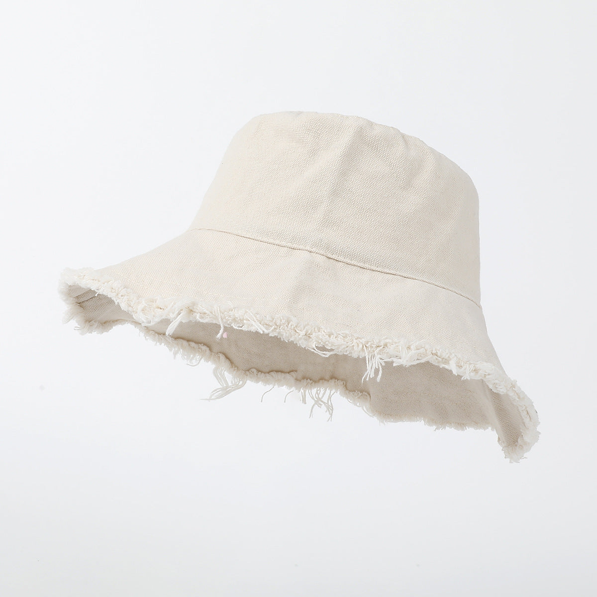 Wholesale Cotton Fur Trimmed Solid Color Fisherman Hats