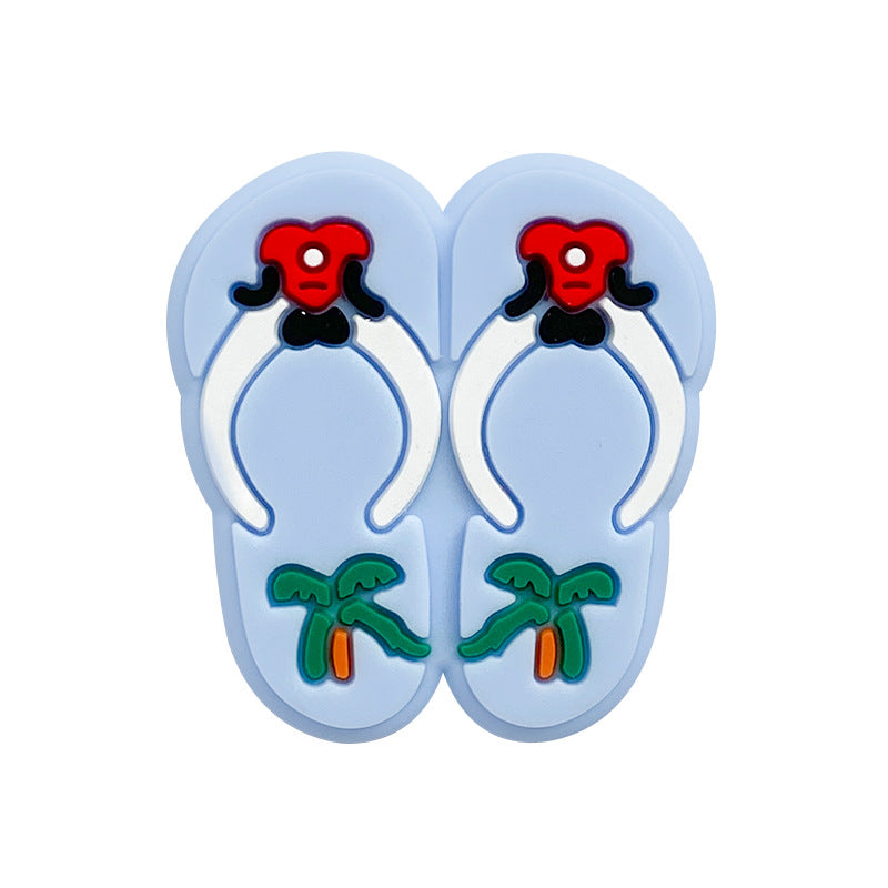 Wholesale 10pcs/pack Slipper Silicone Focal beads