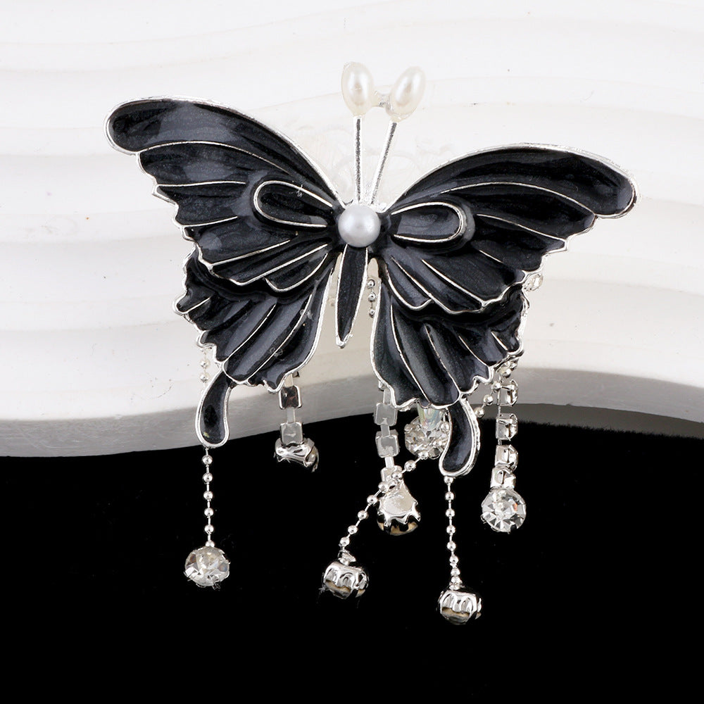 Wholesale 4pcs/pack 3D High-end Three-dimensional Butterfly Diamond Ball Can Wear Straight Hole DIY Beads