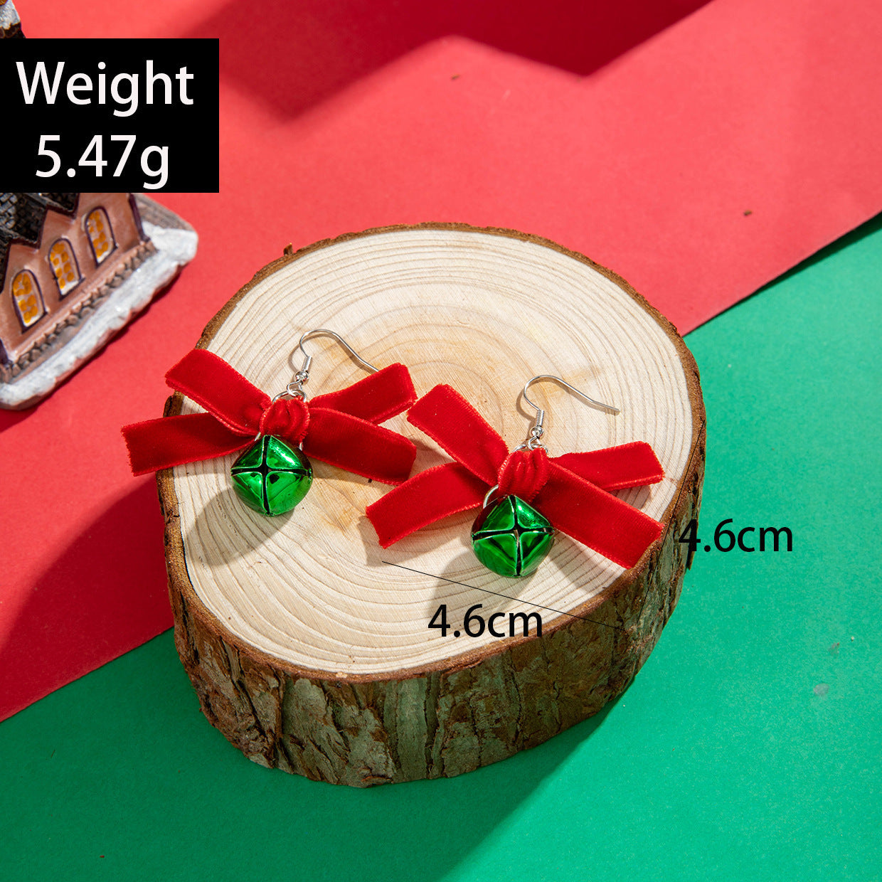 Wholesale Christmas tree bow earrings bell Christmas earrings