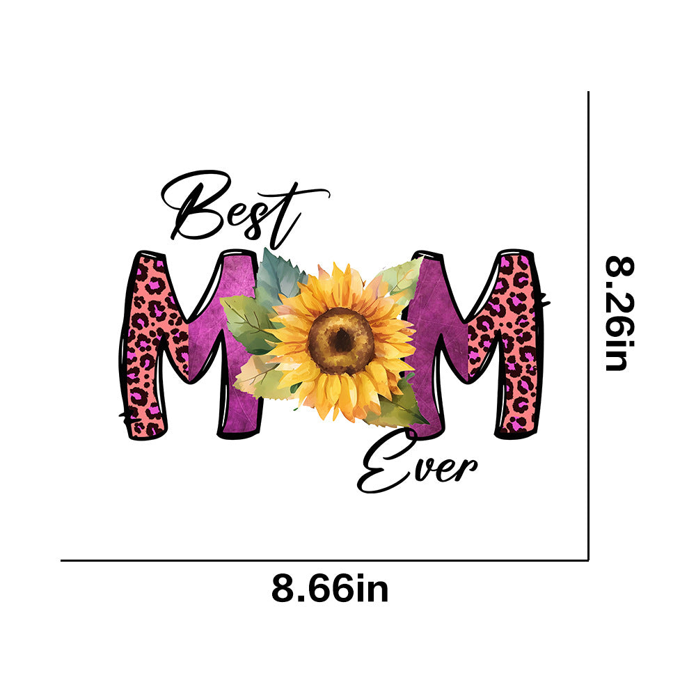 Wholesale 10pcs/pack Hot Stamping  Mother' s Day Theme Letter Flower Peach