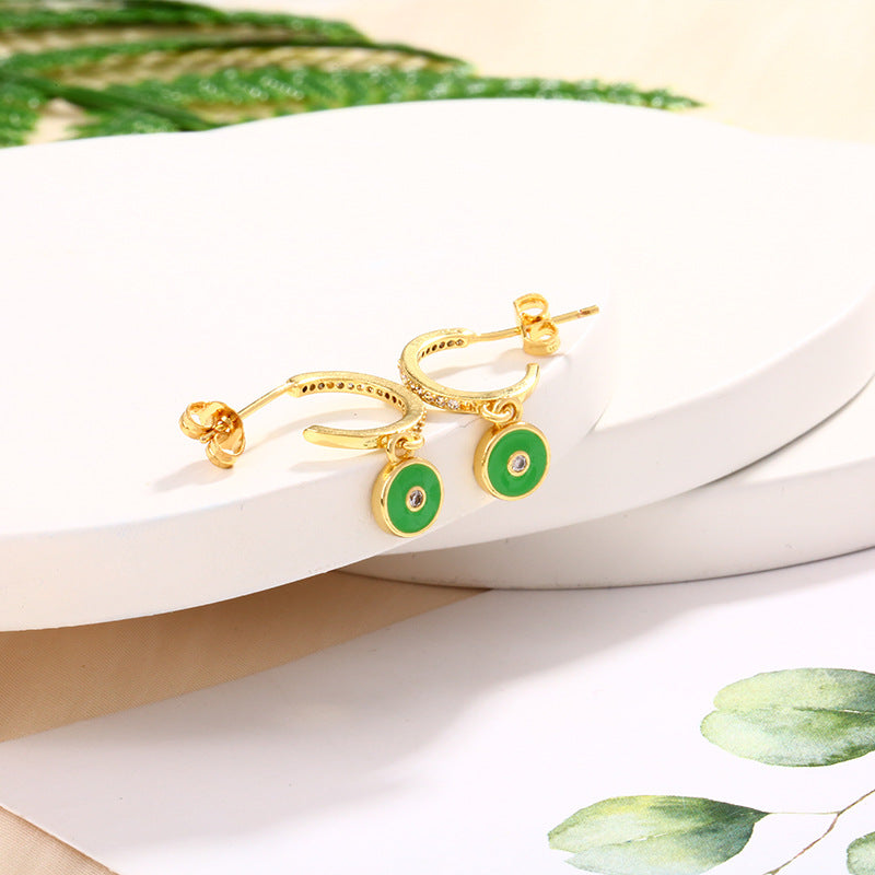 Wholesale Geometric Round Copper Earrings