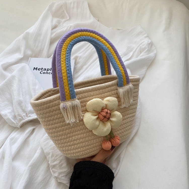 Wholesale Rainbow Woven Straw Bags