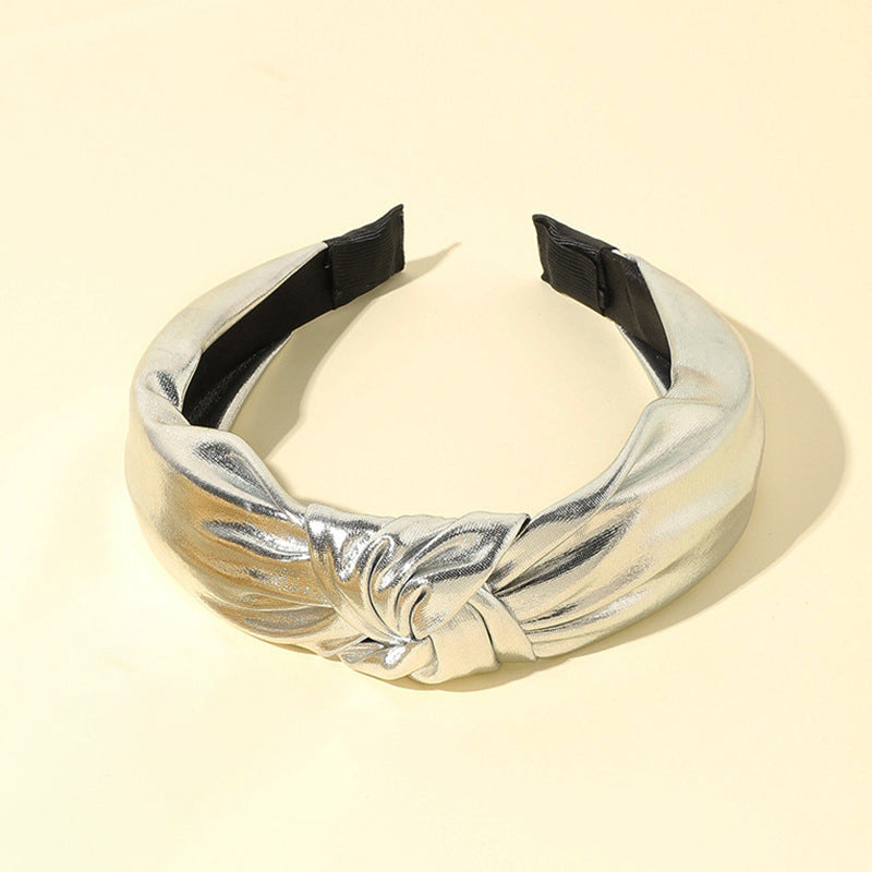 Wholesale PU Leather Middle Knotted Headband