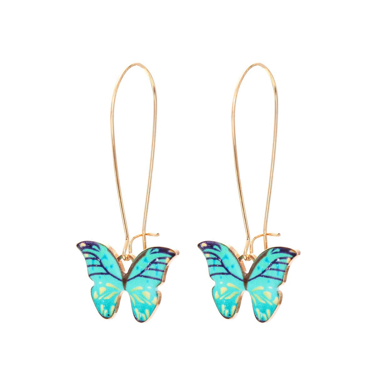 Wholesale New Three-piece Summer Beach-inspired Coloured Butterfly Gold Chain