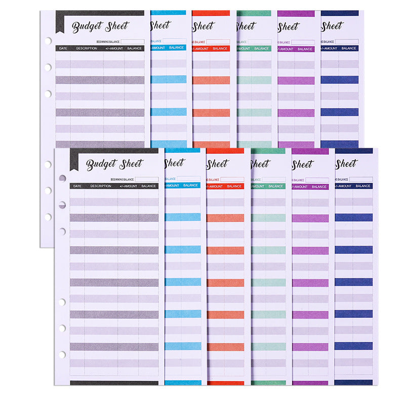Wholesale Perforated Budget, Consumption Accounting Budget, Cash Envelope, Consumption Paper Card
