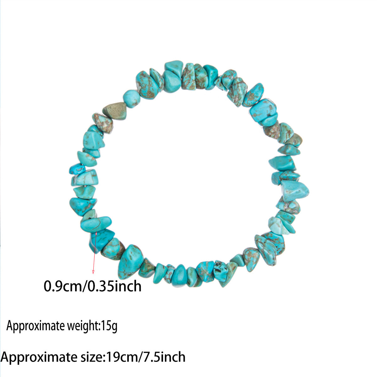 Wholesale natural stone crystal agate colorful gravel elastic bracelet