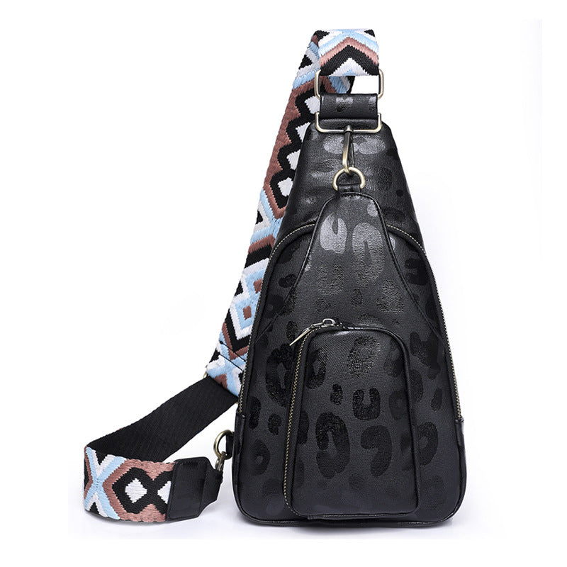 Wholesale PU Vintage Style Cow Pattern Ladies Chest Bag