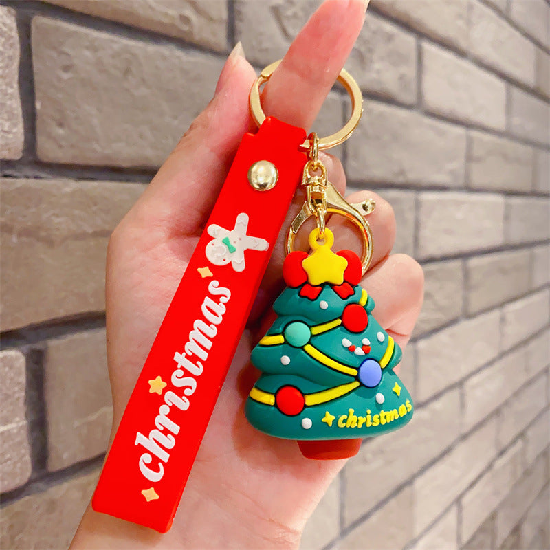 Wholesale Cartoon Christmas Gifts Plastic Doll Keychains