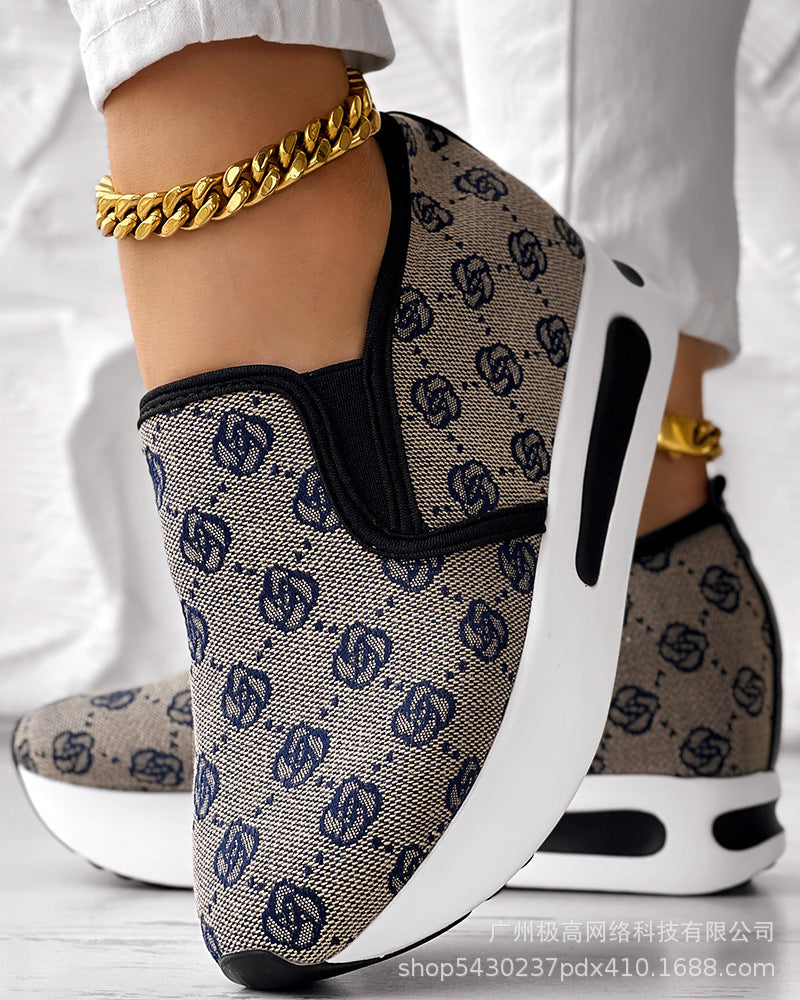 Wholesale Women's New Fashion All-match Colorful Rose Sneakers