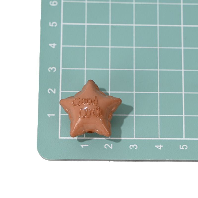 Wholesale 10pcs/pack Colorful Acrylic Lucky Star Straight Hole Beads