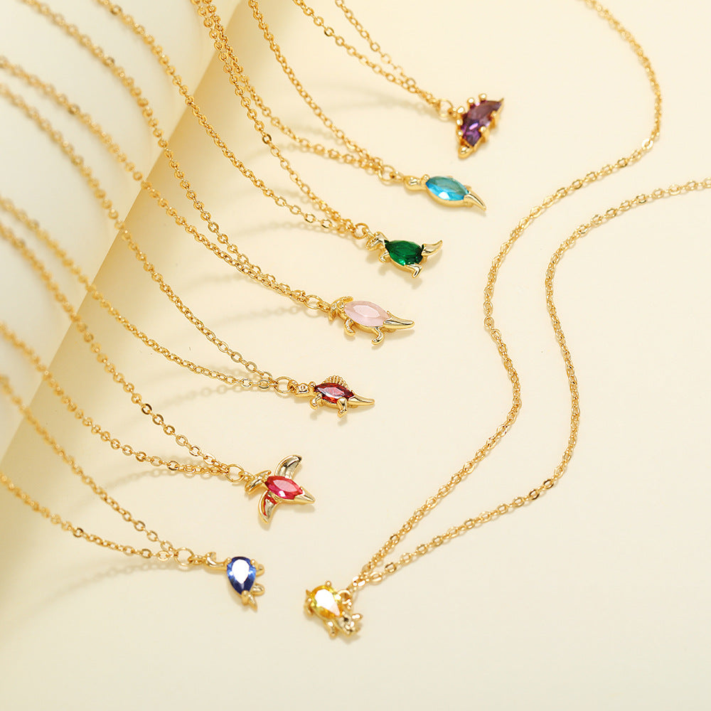 Wholesale Small Animal Elements 18K Gold Plated Color Preserve Necklaces