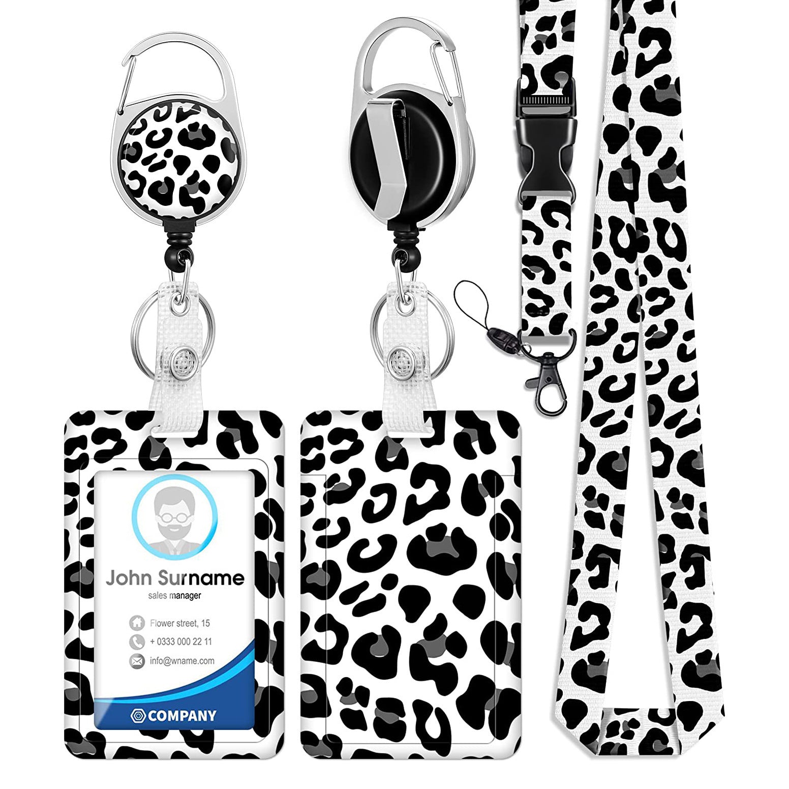 Wholesale Mobile Phone Hanging Chain Wrist Lanyard Key Pendant Push-and-close Slide Card Sleeve Retractable Buckle